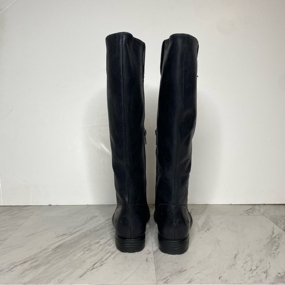 Born Shaunie Black Leather Wide Calf Riding Boot 6M - Picture 3 of 15